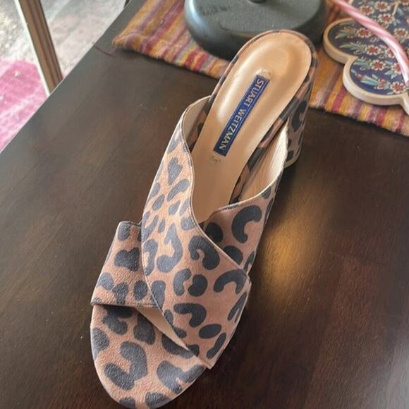 Stuart Weitzman Galena Crisscross sandals leopard print - Picture 5 of 9